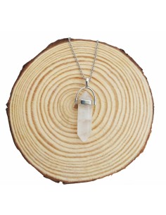 COLGANTE CUARZO BLANCO PUNTA