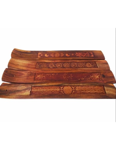 INCENSARIO TABLA MADERA LABRADO
