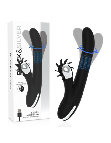 VIBRADOR STORM ROTATION BLACK&SILVER