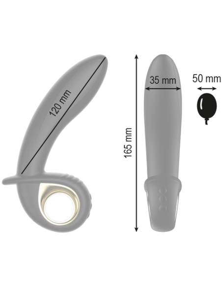 VIBRADOR POTENTE HINCHABLE ANAL/VAGINAL CONTROL REMOTO IBIZA